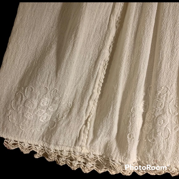 Ao Poi skirt handmade cotton fabric from Paraguay boho - Picture 3 of 8